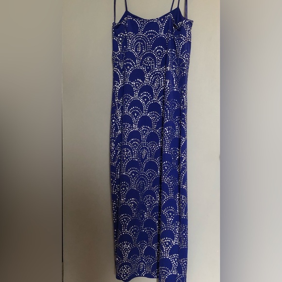 PATRA Blue Dress w/Silver Glitter Sz 8 Stunning! - Picture 4 of 9